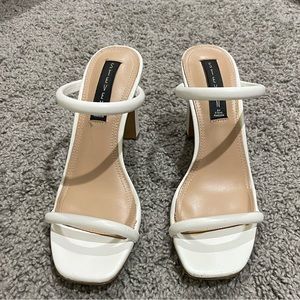 Steven by Steve Madden white block heel